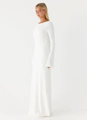 Elmont Long Sleeve Maxi Dress White