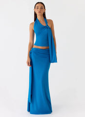 Demiase Maxi Skirt Royal Blue