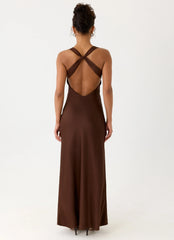 Zandie Maxi Dress Chocolate Torte