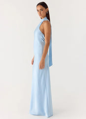 Keena Scarf Maxi Dress Blue