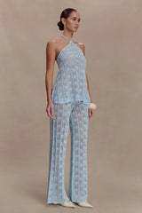 Glinda Crochet Pants Light Blue