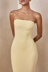 Ceremony Lemon Bandeau Maxi Dress