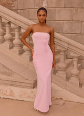 Monelise Strapless Maxi Dress Pink