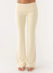 Renae Low Rise Pants Baby Yellow