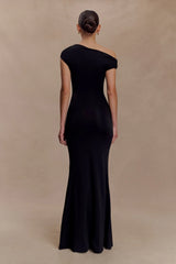 Kinsley Slinky Maxi Dress With Hardware Black