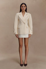 Gina Suiting Mini Skirt Ivory