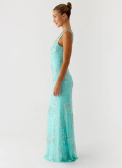 Silvana Maxi Dress Aqua