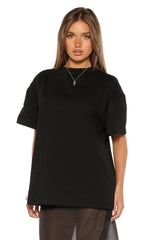 Alba Plain Black Tee