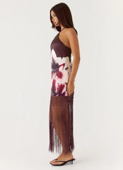 Niahvette Halter Midaxi Dress Velvet Bloom