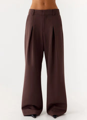 Sora Low Rise Pant Dark Chocolate