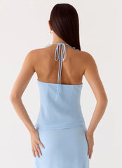 Log In Halter Top Blue