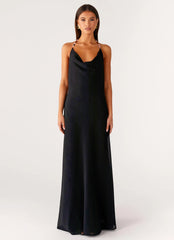 Morning Crush Cowl Maxi Dress Black