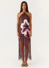 Niahvette Halter Midaxi Dress Velvet Bloom