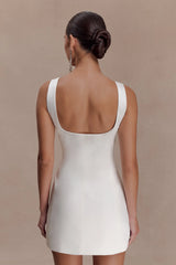 Beth Satin Mini Dress White