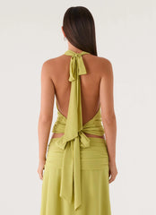 Willowmena Wrap Top Lime