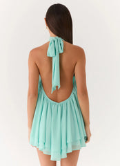 Lyrah Halter Mini Dress Mint