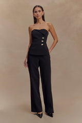 Lindie Straight Leg Suiting Pants Black