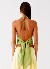 Loreta Beaded Tie Back Top Jungle Floral