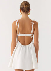 Take Me High Mini Dress White