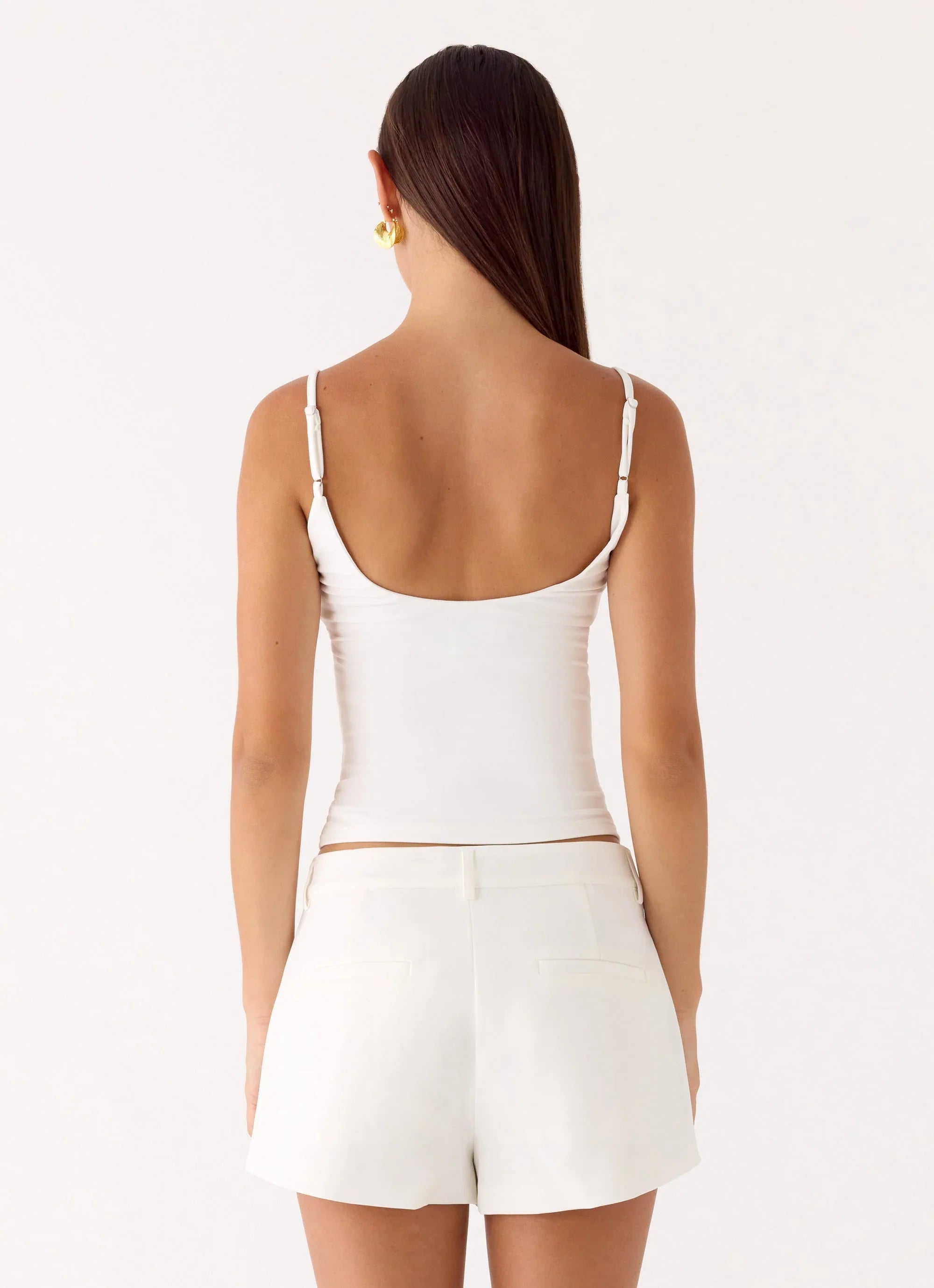 Asher Suiting Shorts White