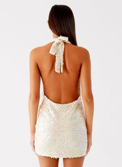 You Make Me Feel Mini Dress Ivory