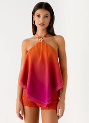 Twin Flame Top Orange