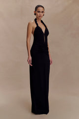 Vivianne Low Neck Maxi Dress Black