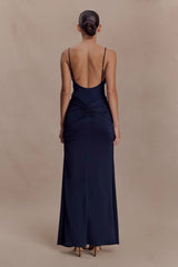 Roisin Slinky Maxi Dress Navy