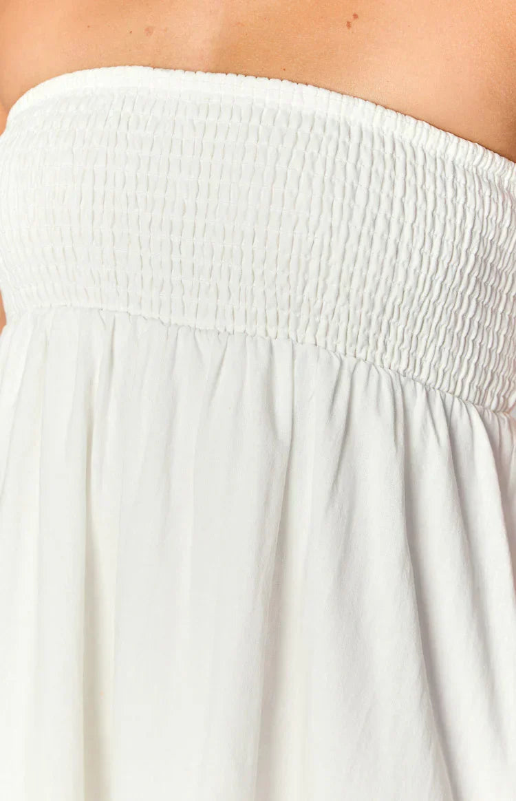 Daria White Strapless Mini Dress