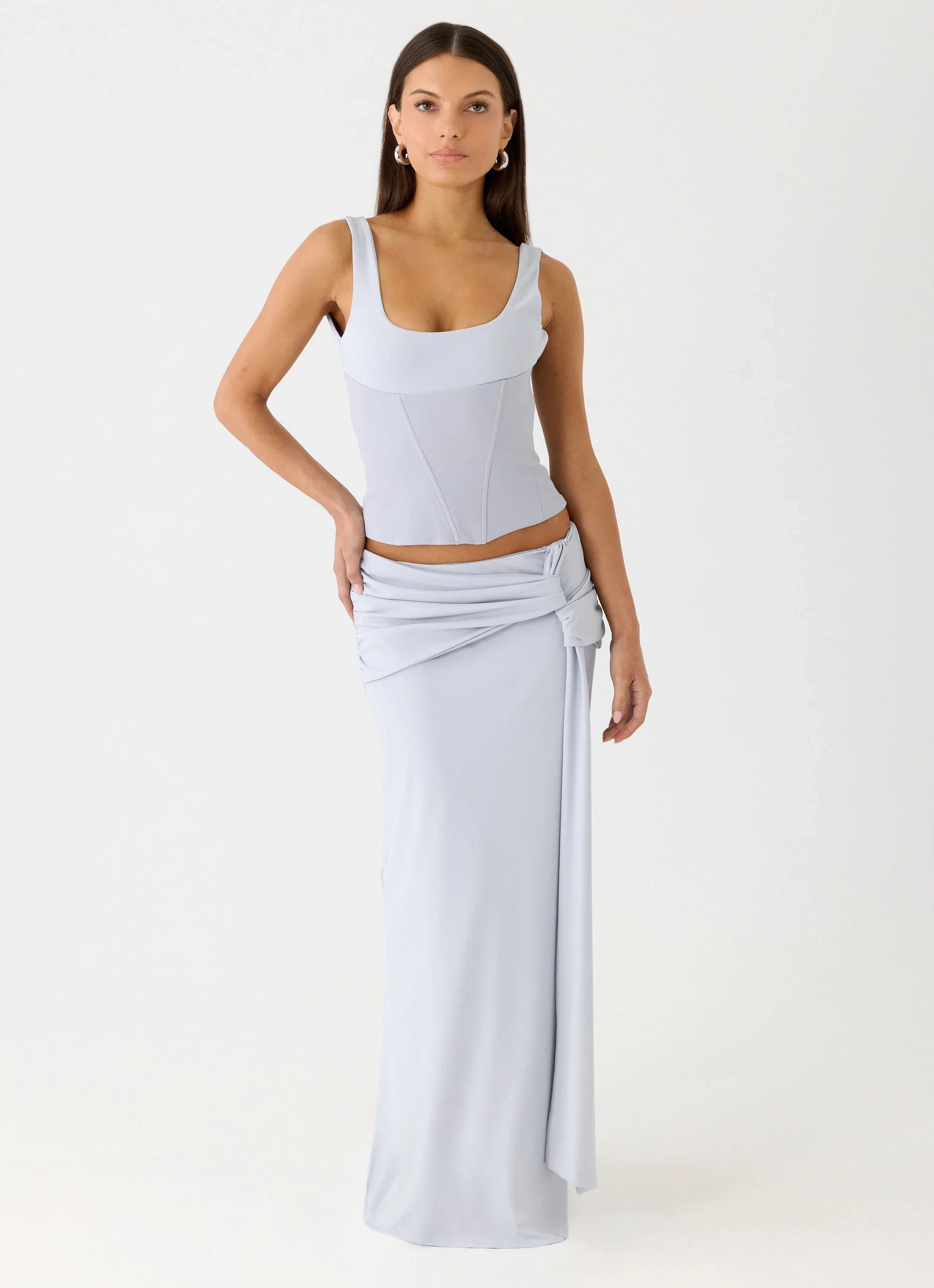 Romana Corset Top Misty Blue