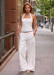 Seethal Halter Top White