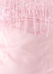 Siren Beaded Sequin Top Pink