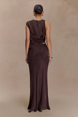 Violeta Maxi Skirt Dark Chocolate