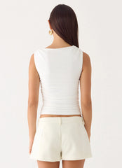Short Notice Top White