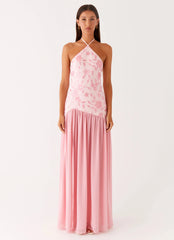 Janelle Beaded Maxi Dress Pink