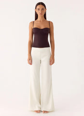 Elmah Low Rise Pants White