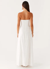 Tayla Linen Maxi Dress White