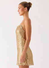 Kaitlin Mini Dress Gold