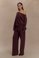 August Straight Leg Jogger Chocolate