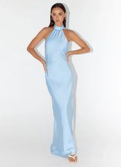 Keena Scarf Maxi Dress Blue