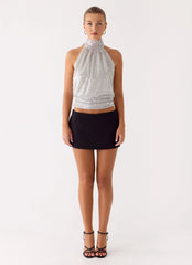 Willow Sequin Top Silver