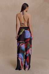 Rachel Chiffon Straight Leg Pants Multi Fluid Reverie Print