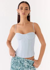 Ania Corset Top Blue