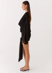 Sorrel Long Sleeve Mini Dress Black