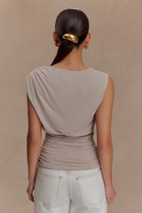 Anthony Short Sleeve Top Taupe