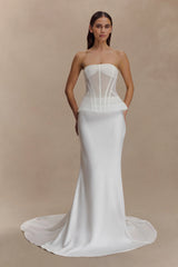 Zoe Structured Corset White