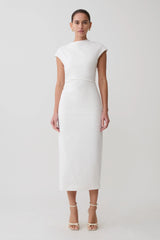 Lorena Cotton Midi Dress White