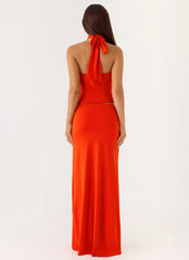 Selmah Hardware Maxi Skirt Tangerine