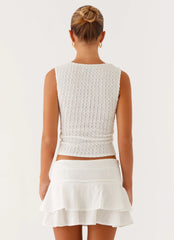 Lisbon Mini Skirt White