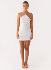 Rumi Beaded Mini Dress White